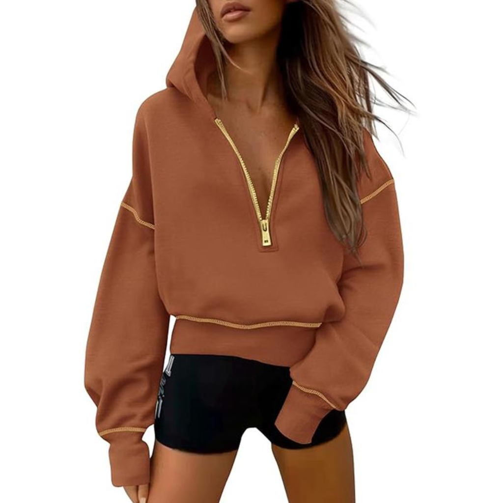 Half-Zip Cropped Pullover