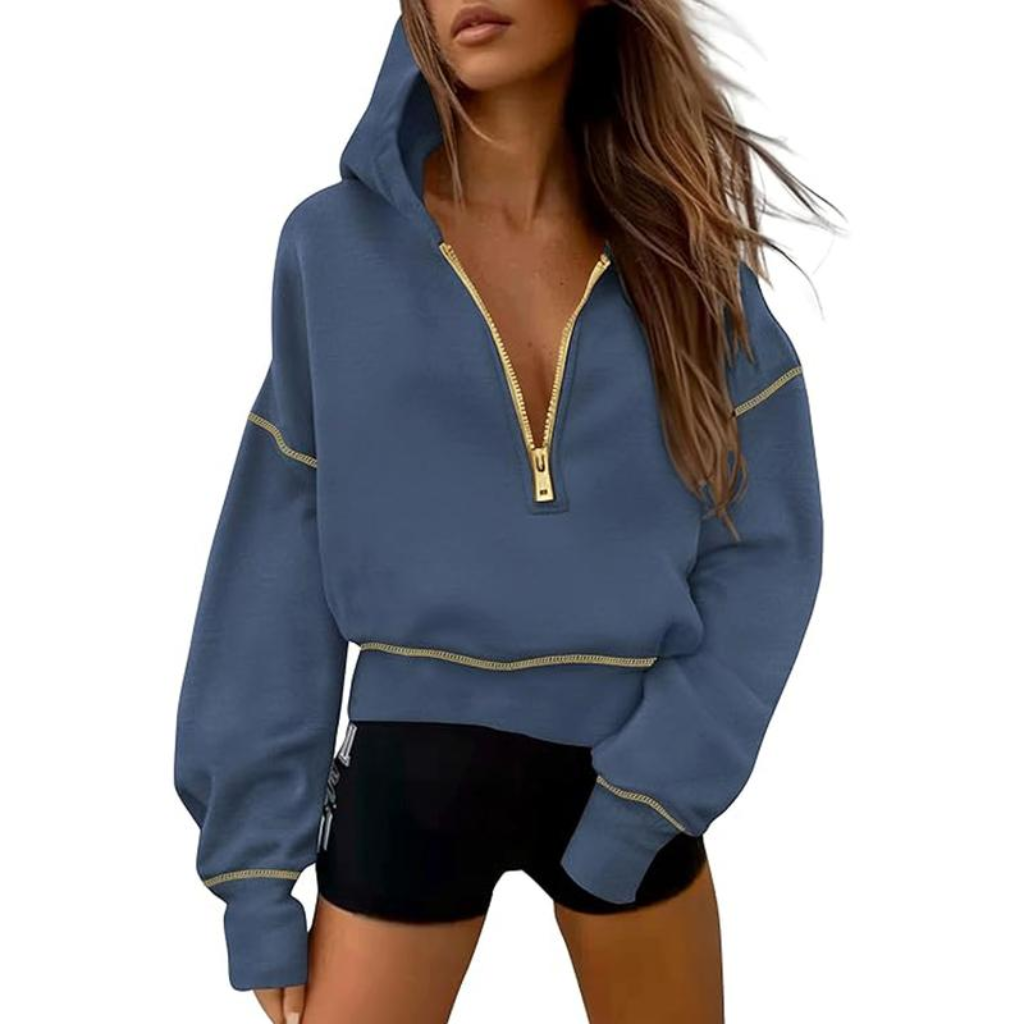 Half-Zip Cropped Pullover