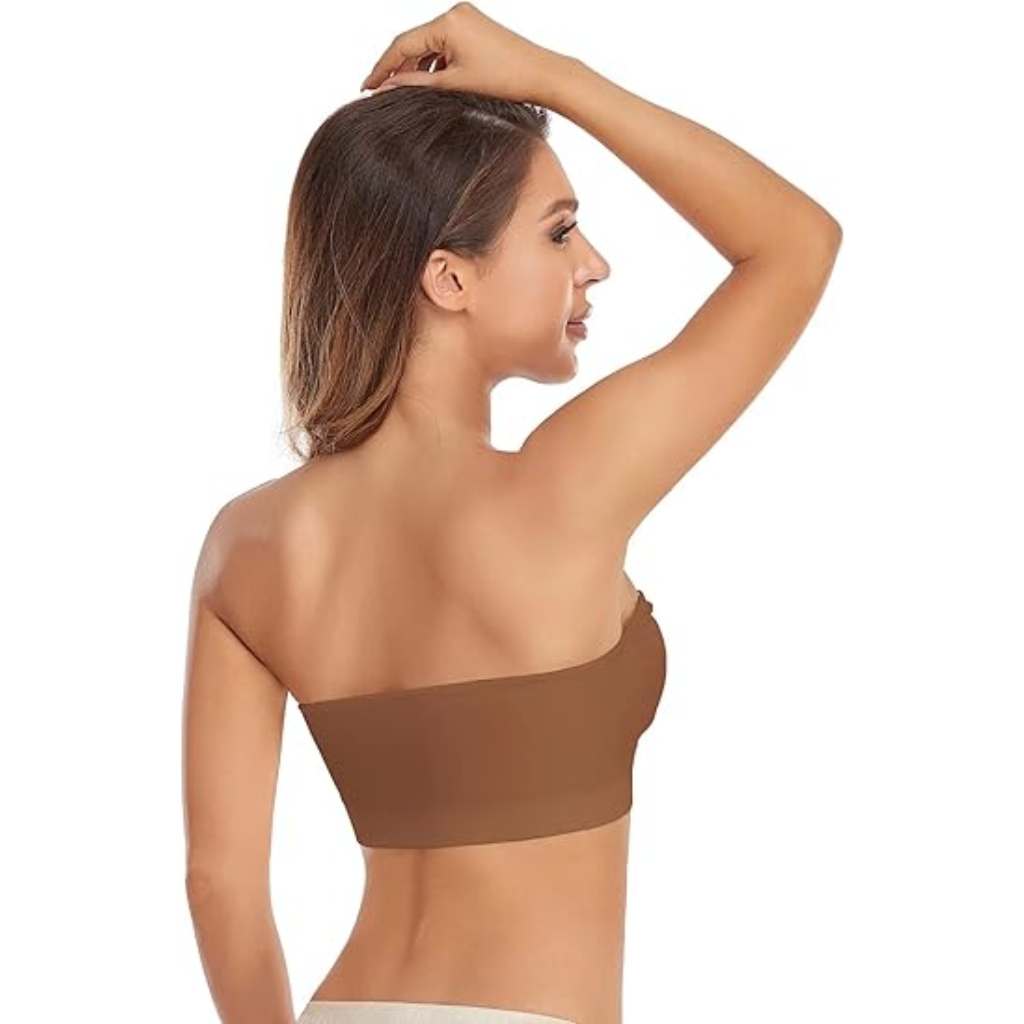 Non-Slip Silicone Padded Bandeau Wireless Bra