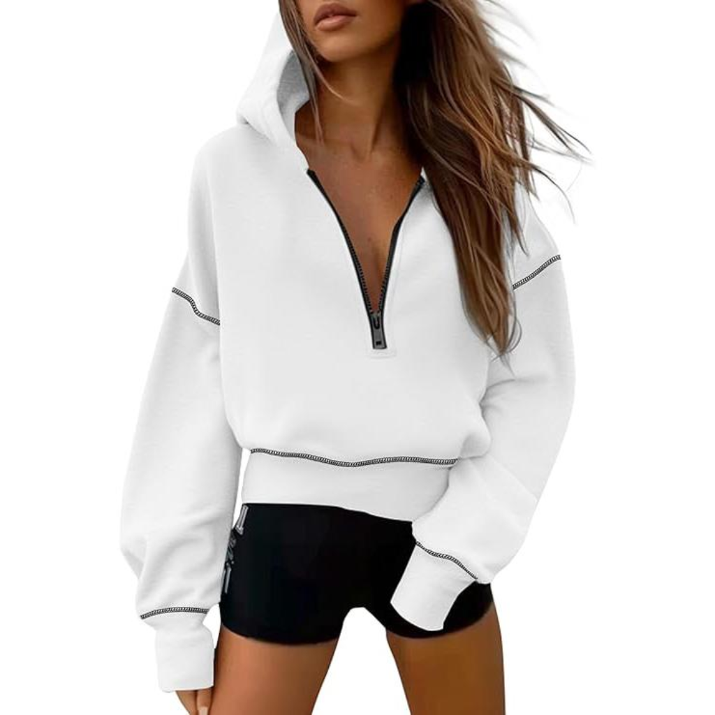 Half-Zip Cropped Pullover