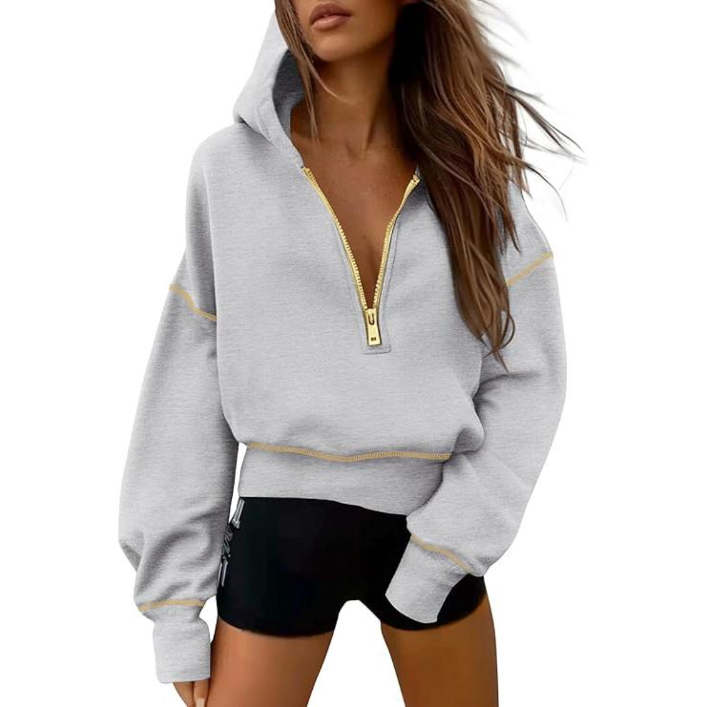 Half-Zip Cropped Pullover