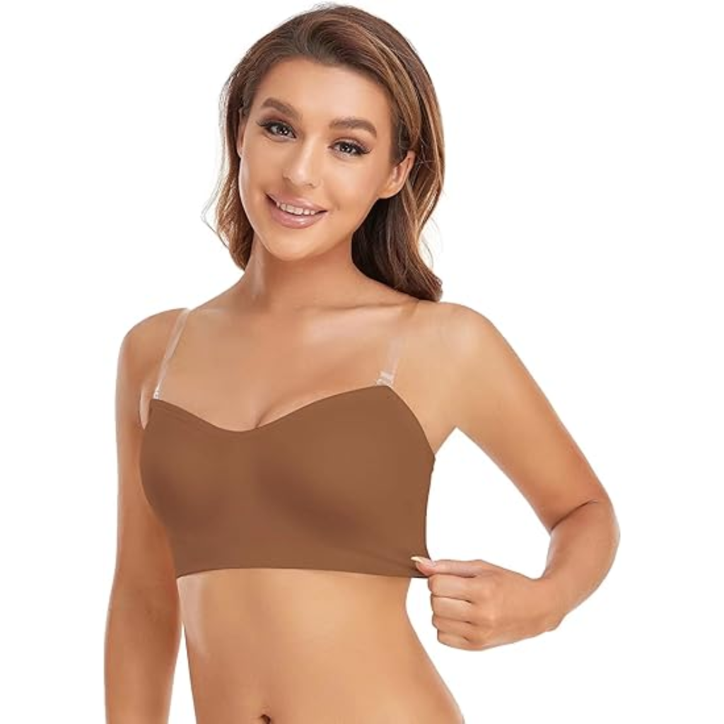 Non-Slip Silicone Padded Bandeau Wireless Bra