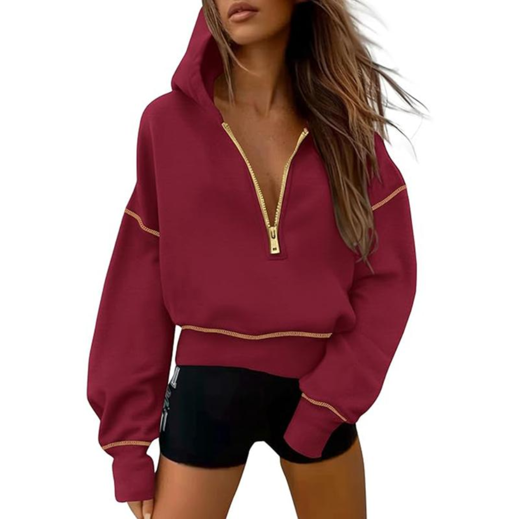 Half-Zip Cropped Pullover