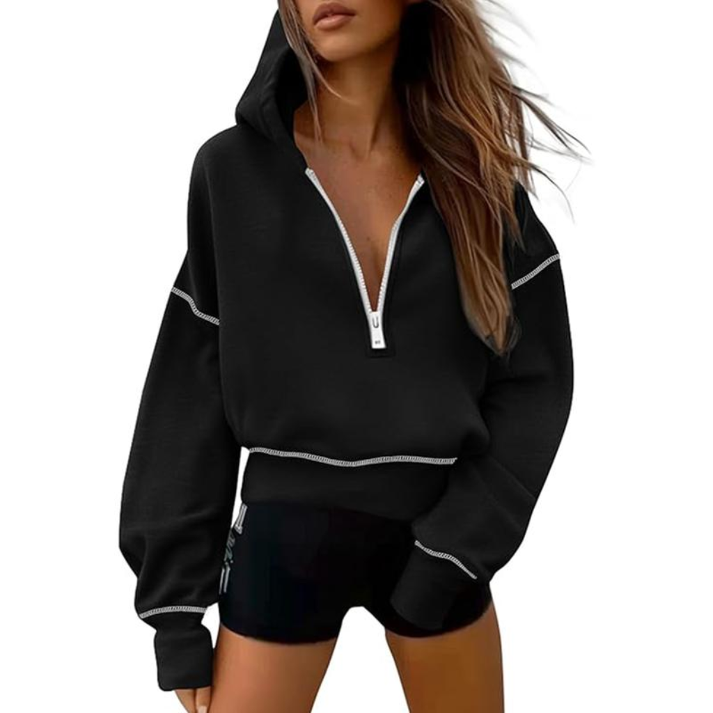 Half-Zip Cropped Pullover