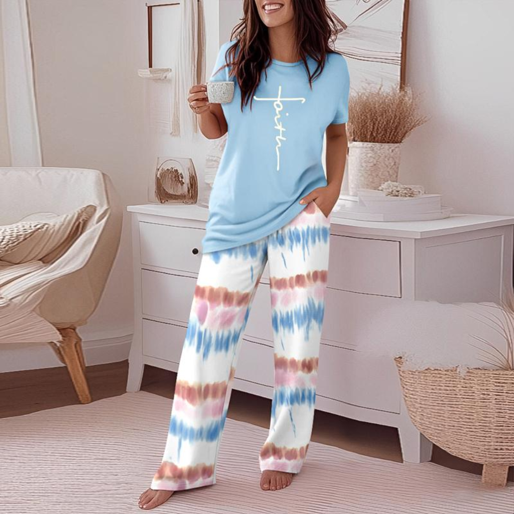 2-Piece Floral Ombre Set