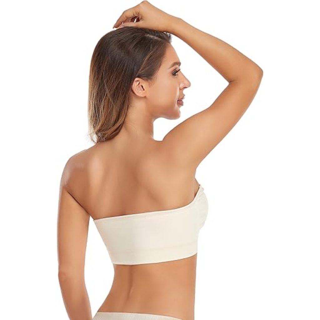 Non-Slip Silicone Padded Bandeau Wireless Bra