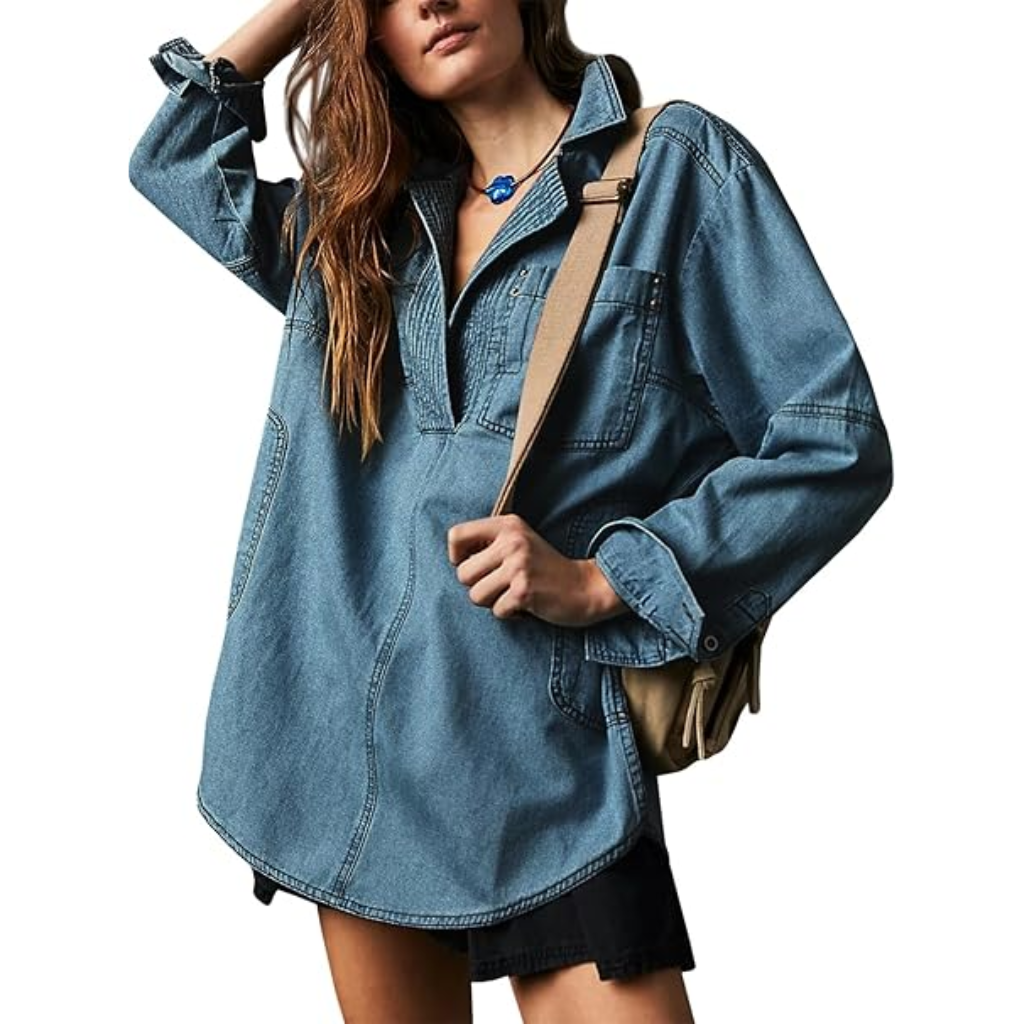Denim Pullover Jacket