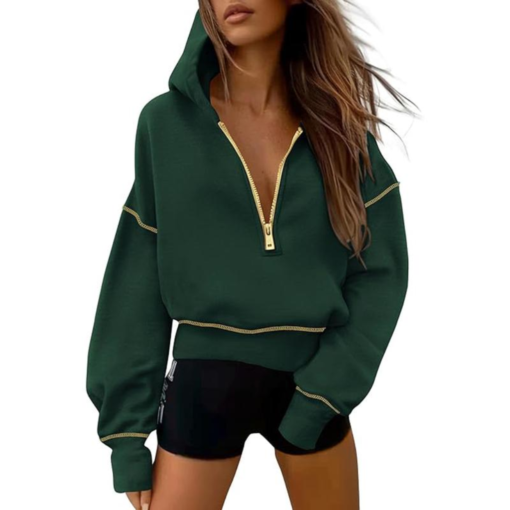 Half-Zip Cropped Pullover