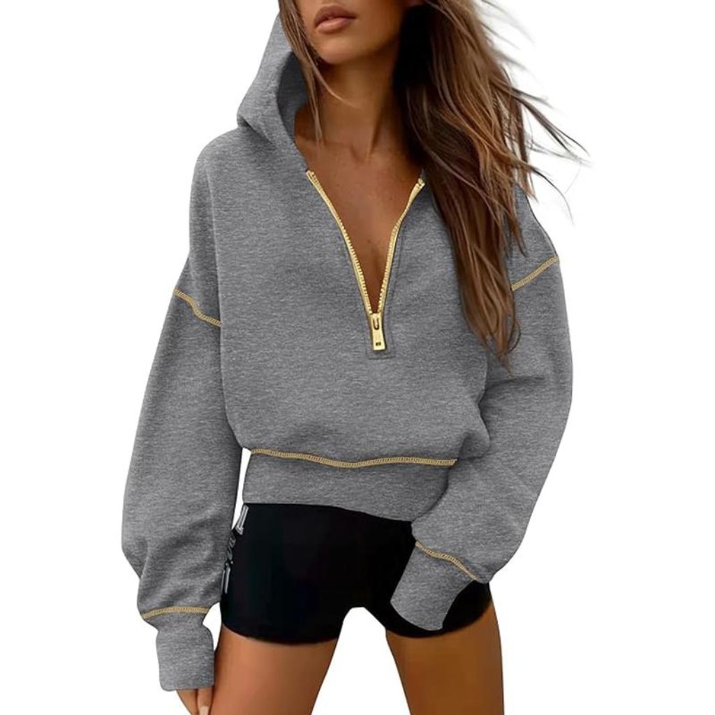 Half-Zip Cropped Pullover