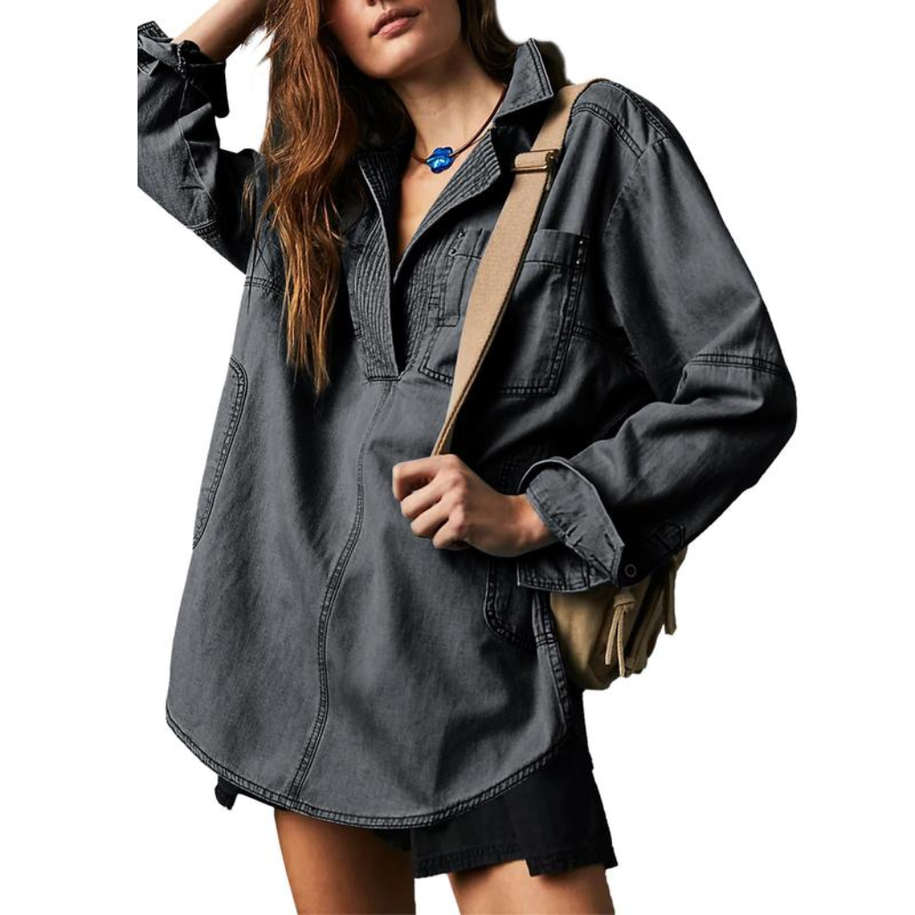 Denim Pullover Jacket