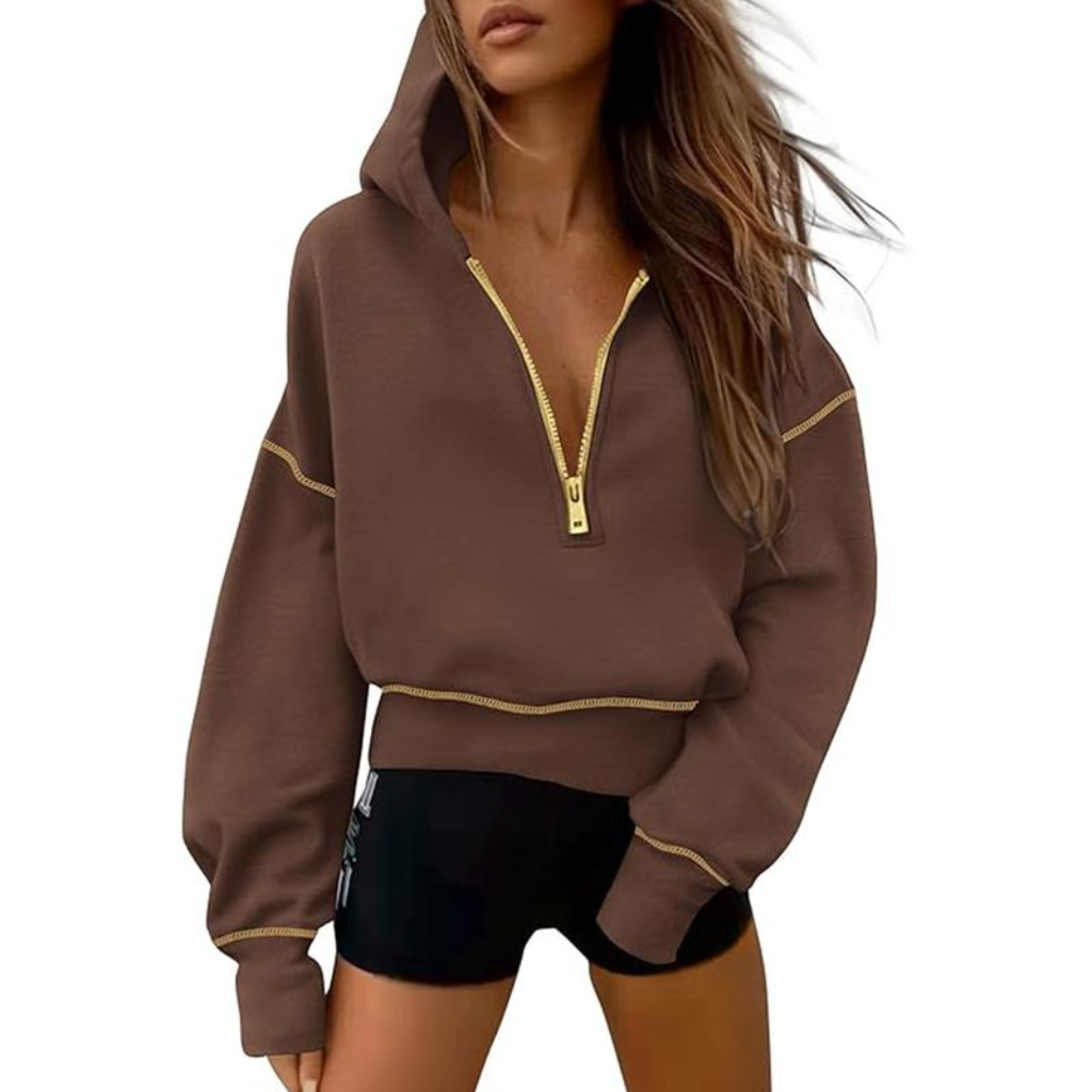 Half-Zip Cropped Pullover