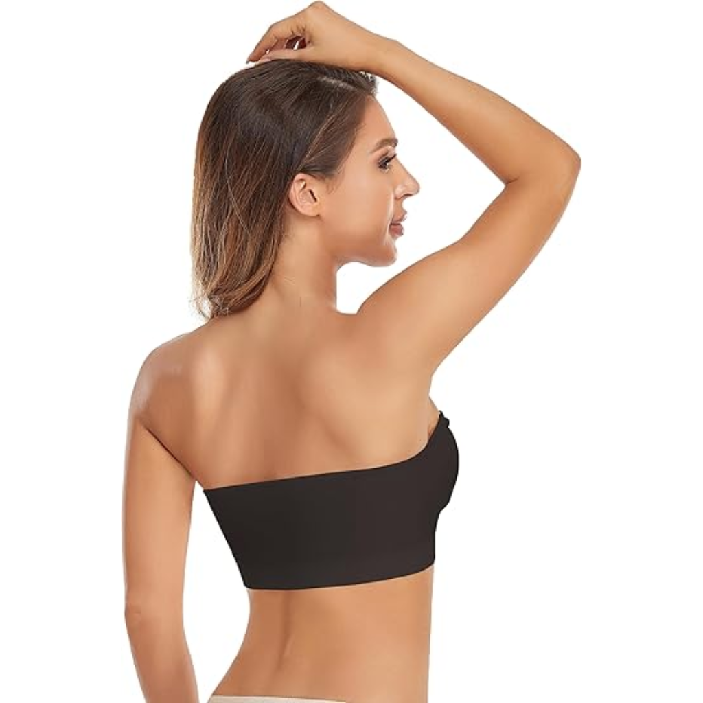 Non-Slip Silicone Padded Bandeau Wireless Bra