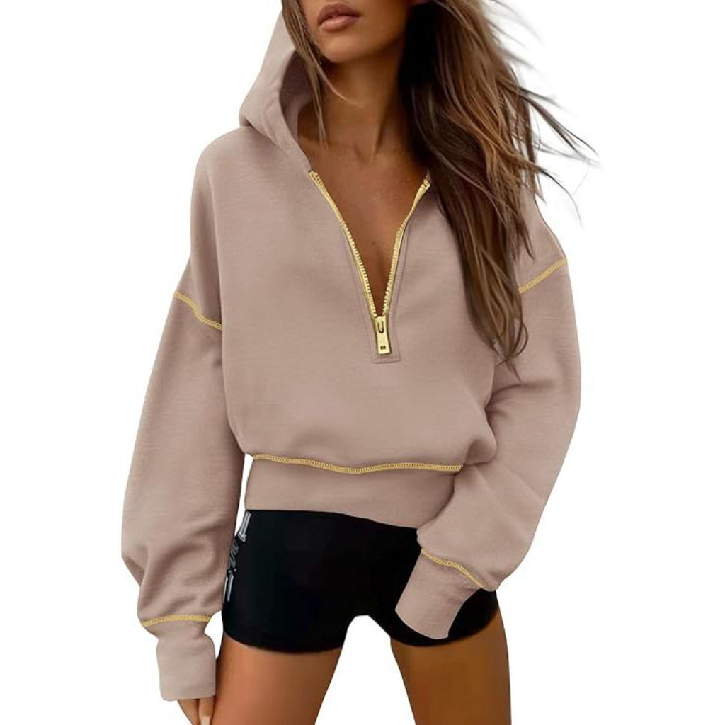Half-Zip Cropped Pullover