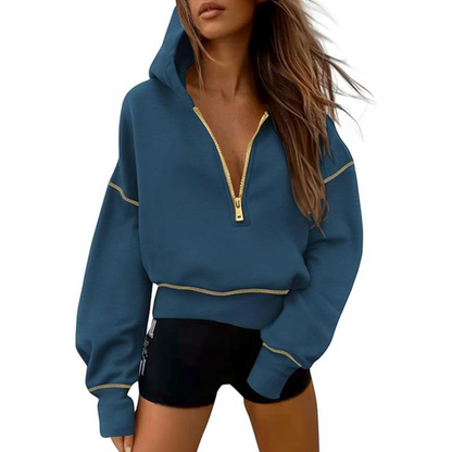 Half-Zip Cropped Pullover