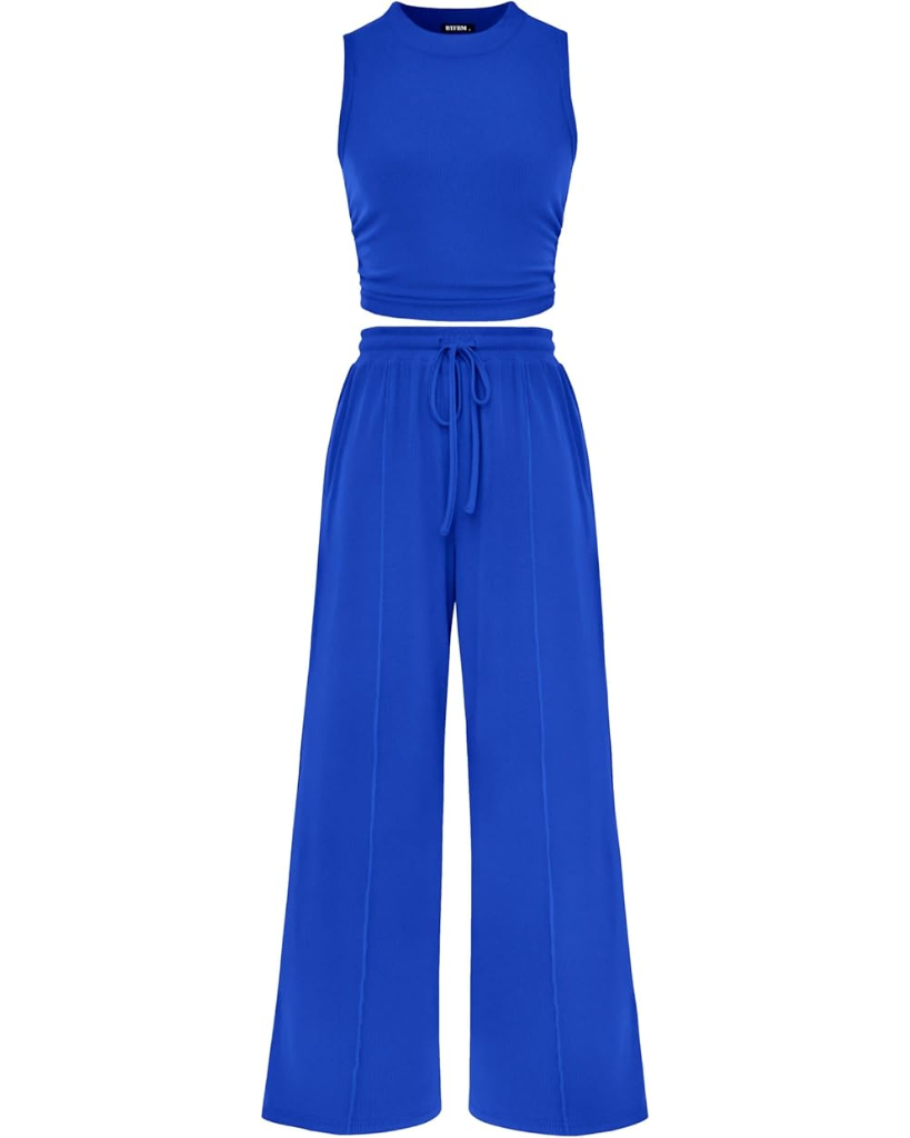 Ribbed Knit 2-Piece Lounge Set