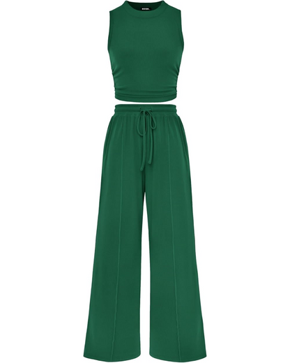Ribbed Knit 2-Piece Lounge Set
