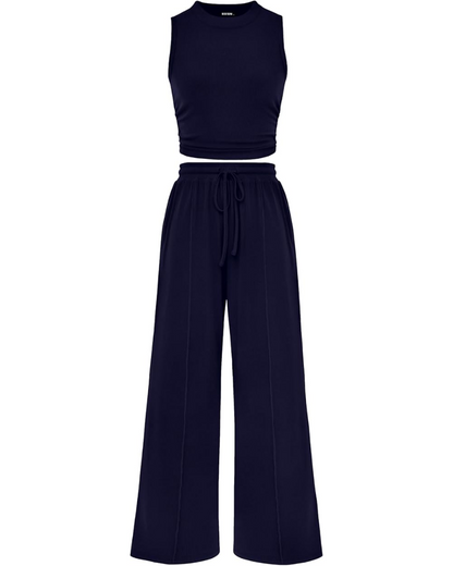 Ribbed Knit 2-Piece Lounge Set
