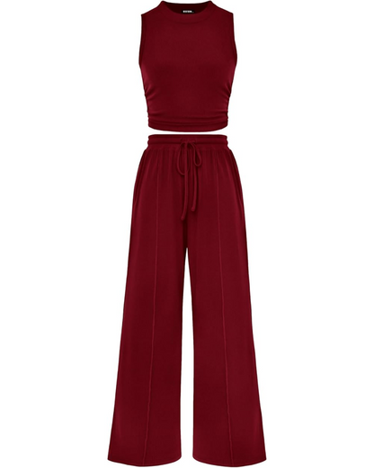 Ribbed Knit 2-Piece Lounge Set