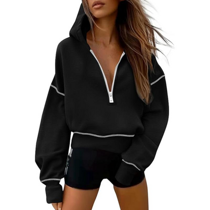 Half-Zip Cropped Pullover