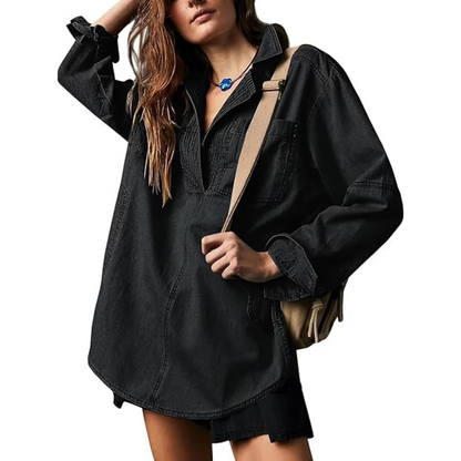 Denim Pullover Jacket